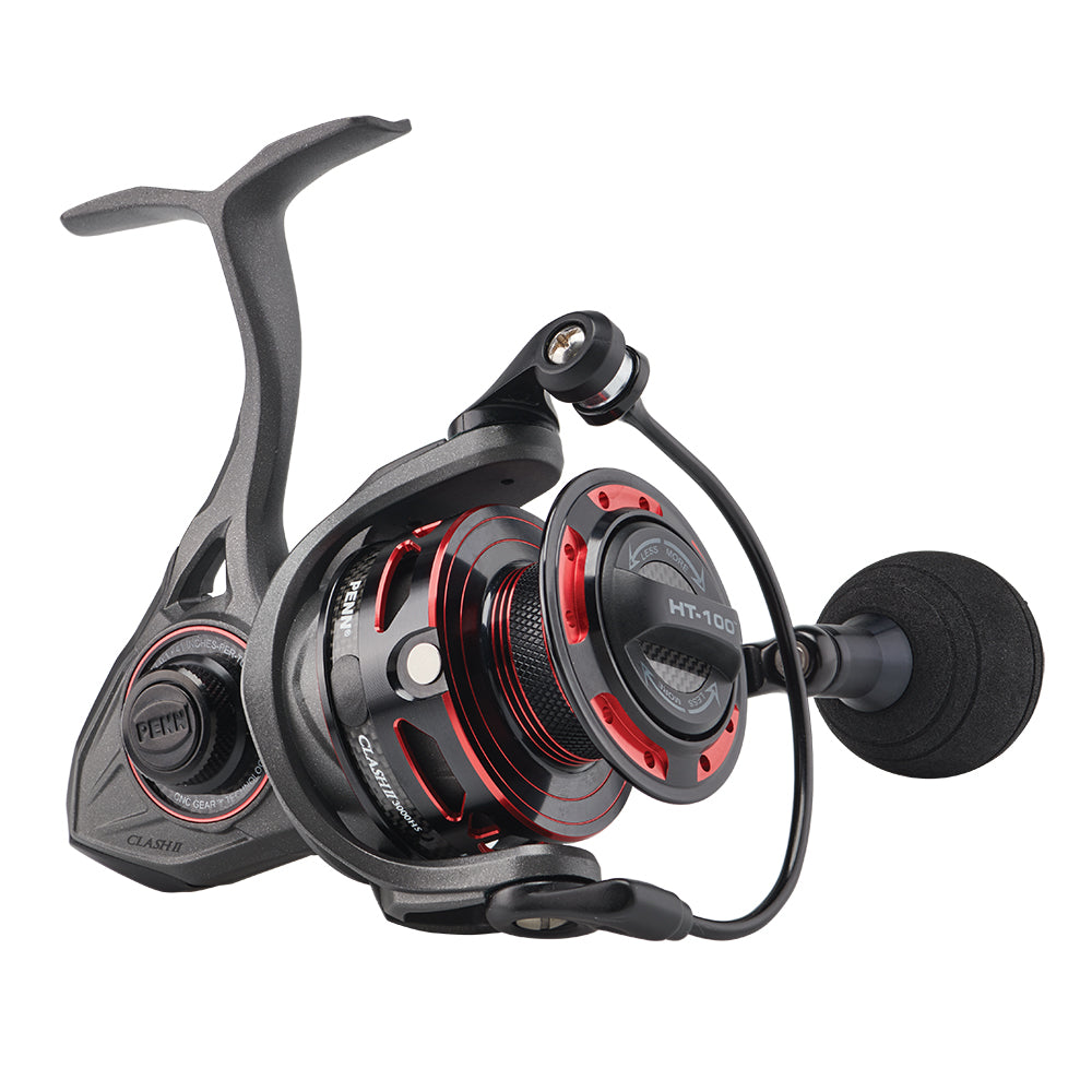 PENN Clash II CLAII3000HS spinning reel in grey and black with full metal body and CNC gear technology