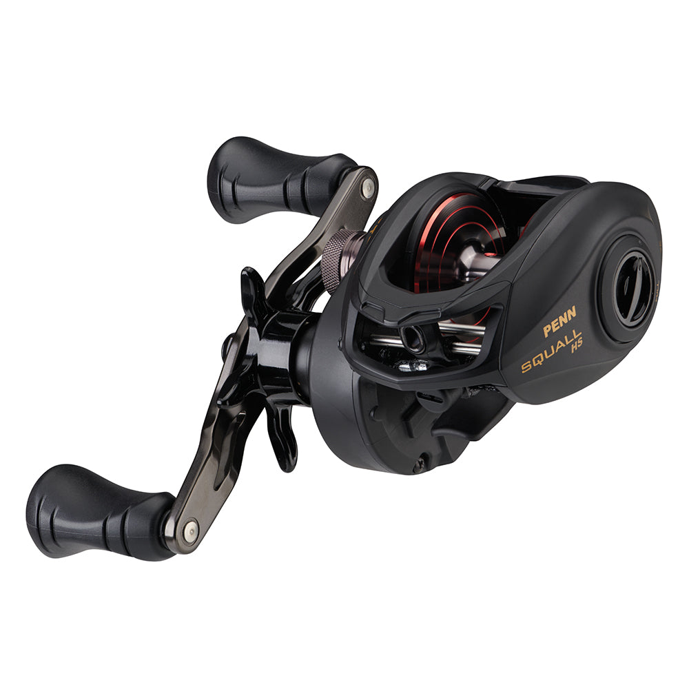 PENN SQL300LPHS Squall Low Profile High Speed baitcast reel size 300 black smoke 9.2:1 gear ratio