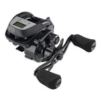 Abu Garcia Max DLC left-hand low-profile baitcasting reel with lighted digital line counter