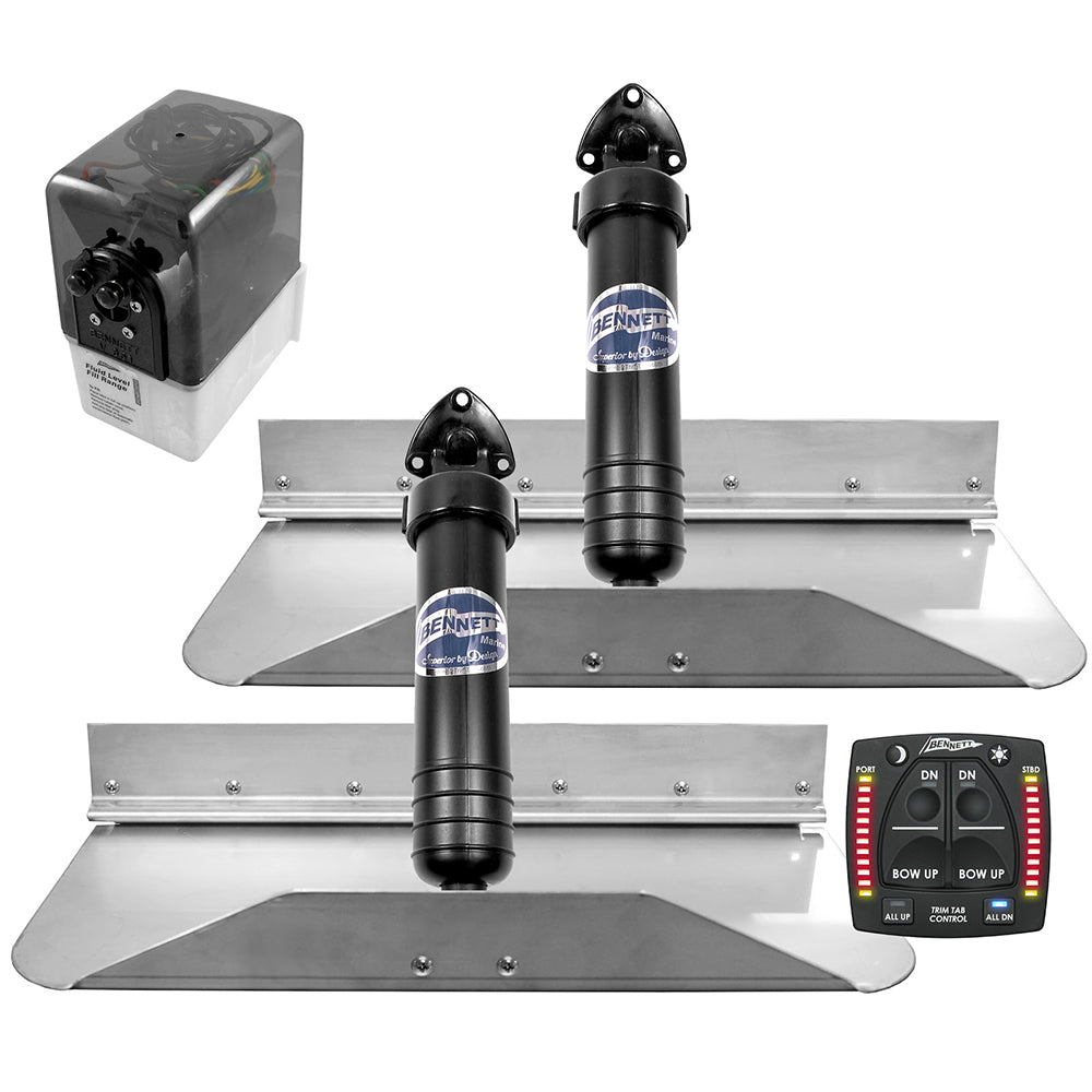 Bennett Marine 18x9 Hydraulic Trim Tab System with one-box indication helm control and hydraulic power unit