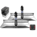 Bennett Marine 24x9 hydraulic trim tab system with one box indication helm control and interlocking transom mount design