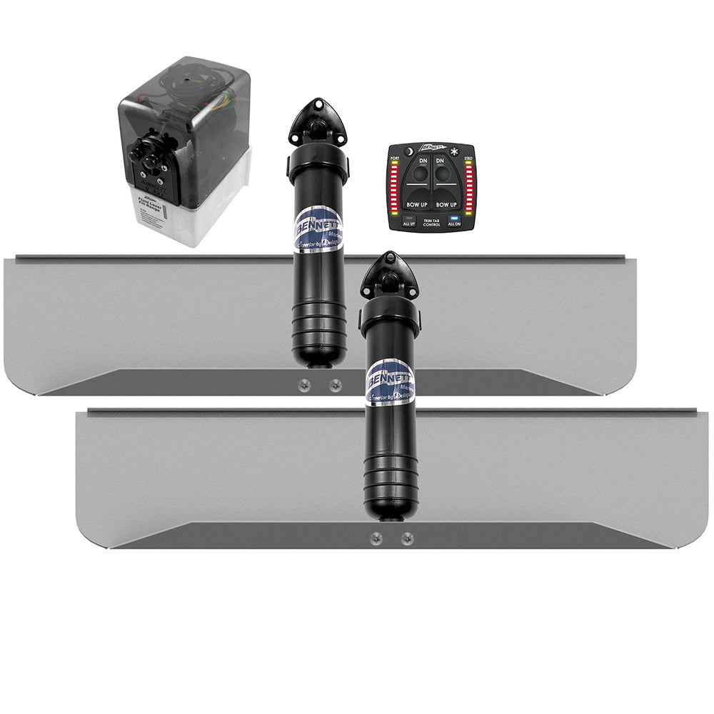 Bennett Marine 30x9 Hydraulic Trim Tab System with One Box Indication helm control