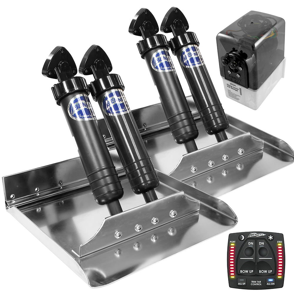Bennett Marine 12x12 Sport Tab System with one-box indication helm control and hydraulic actuators