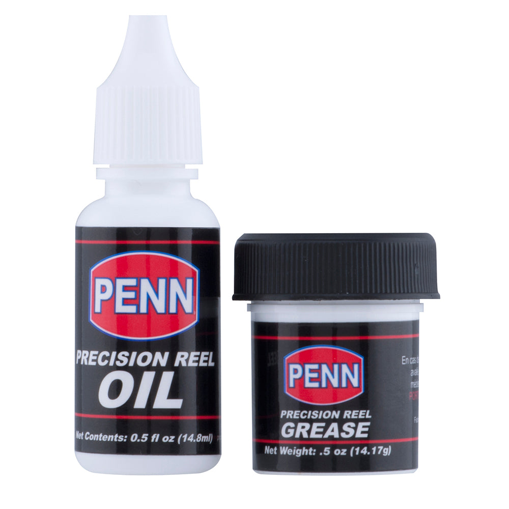 PENN Reel Oil and Lube Angler Pack with 0.5 oz oil bottle and 0.5 oz grease tub