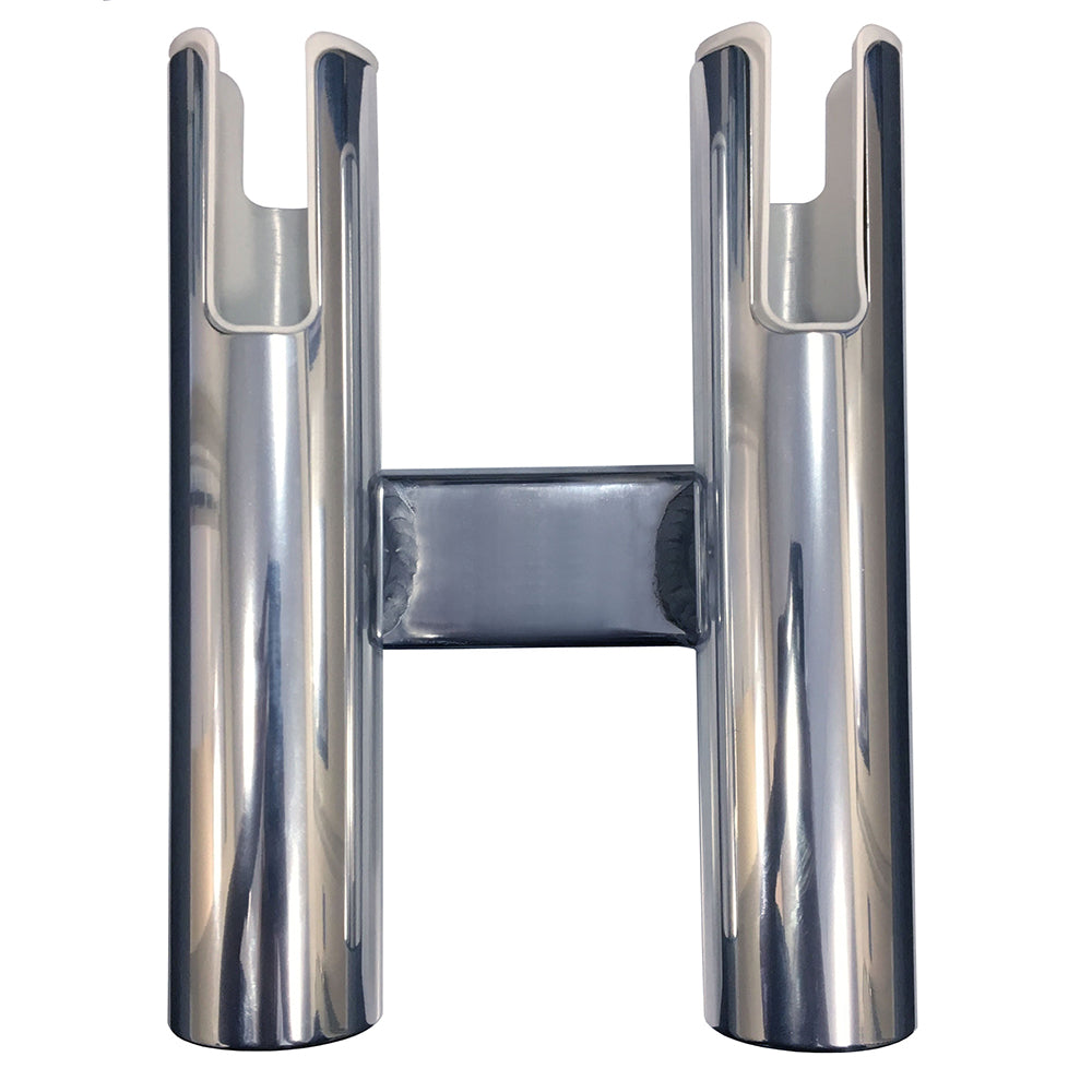 Tigress Double Spinning Console Rod Holder polished aluminum 1/4-20 threaded mount