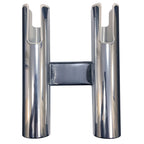 Tigress Double Spinning Console Rod Holder polished aluminum 1/4-20 threaded mount