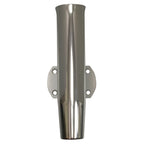 Tigress Bolt On Transom Mount Rod Holder - Polished Aluminum 10-Inch Flared