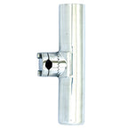 Tigress 3/4 to 1 inch adjustable clamp-on rod holder with 316 stainless steel mechanism and white vinyl liner