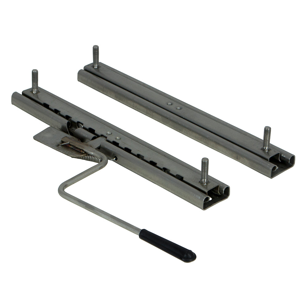 Springfield 2-Piece Stainless Steel Chair Slide Rails with Bent Handle and Mounting Studs