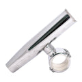 Tigress Polished Stainless Steel Adjustable Clamp-On Rod Holder