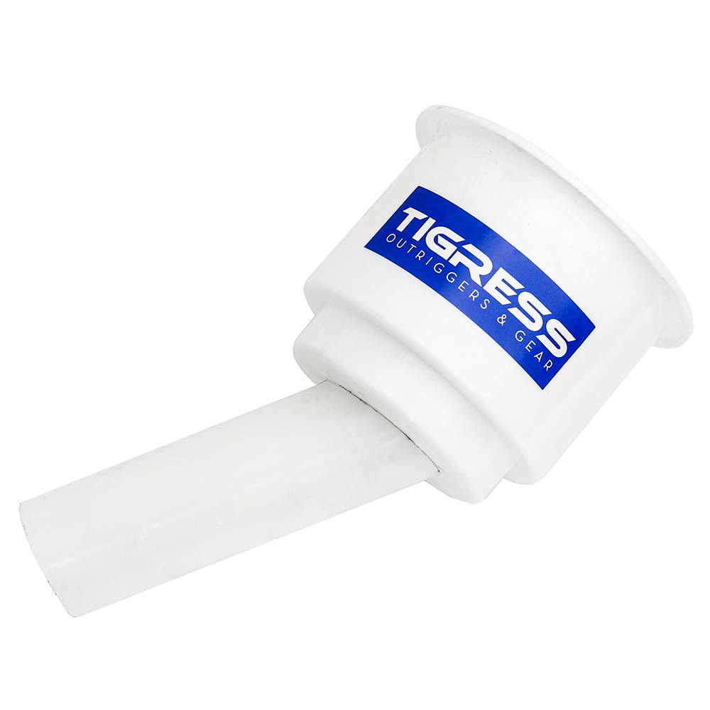 Tigress Sandbar Slug portable cup holder mounted in a rod holder on a boat