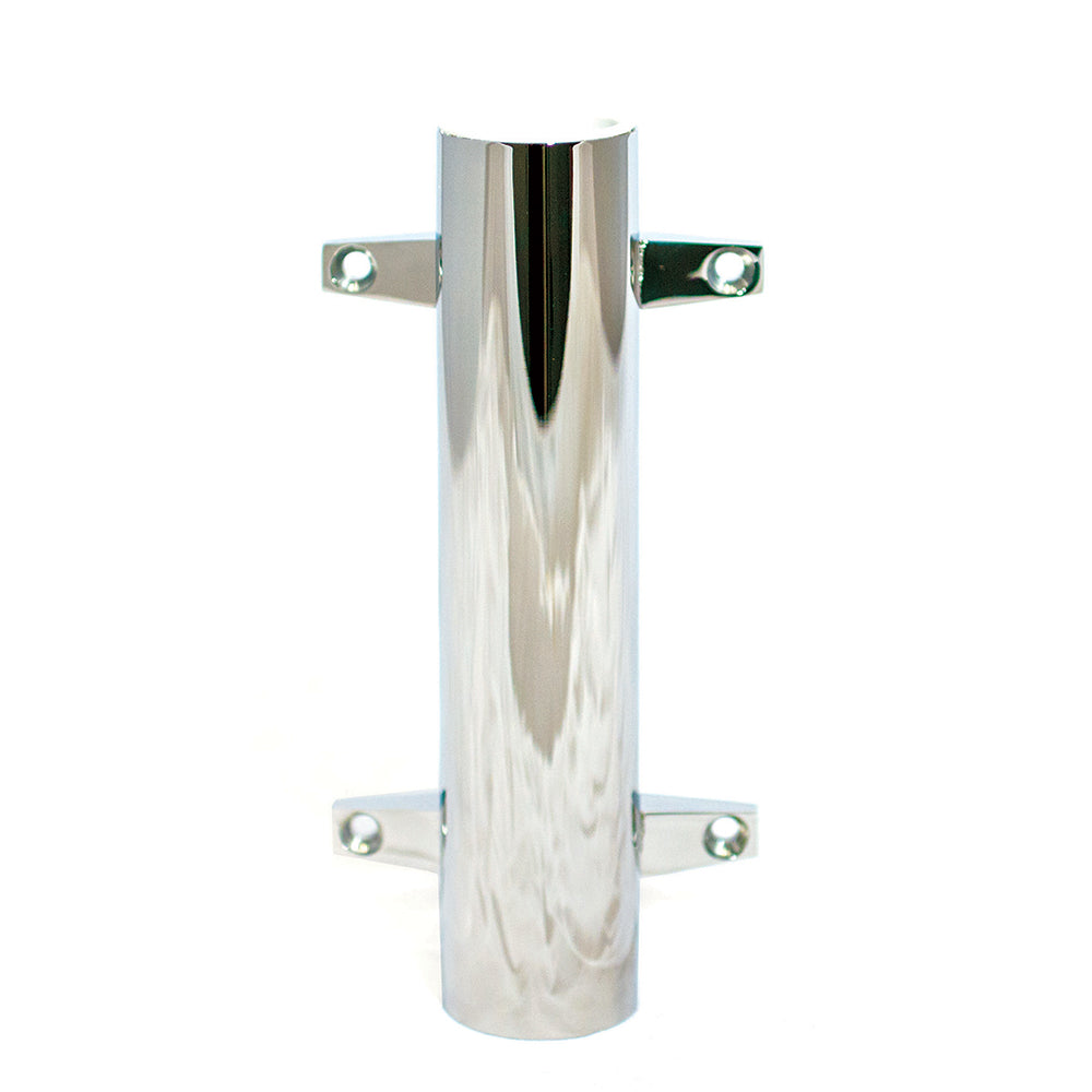 Tigress 9 inch 316 stainless steel side mount rod holder with 1-5/8 inch inner diameter and white vinyl insert