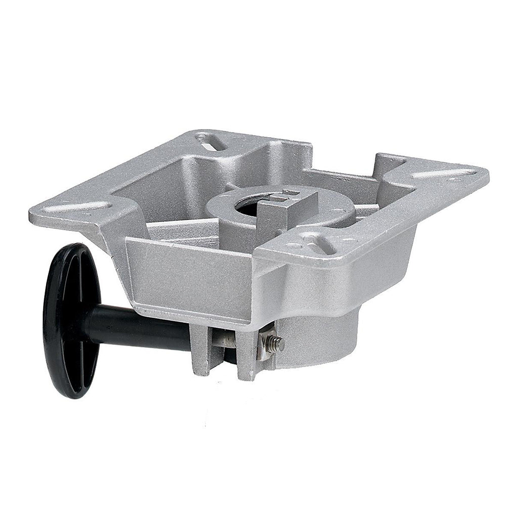 Attwood SWIVL-EZE LakeSport 2-3/8 inch aluminum boat seat mount with friction control and positive-locking handle