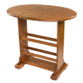 Whitecap small teak drop leaf table with underneath storage