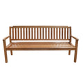 Whitecap 6-foot solid teak garden bench with oiled finish, 72 inches wide