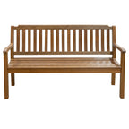 Whitecap 5-foot solid teak garden bench with oiled finish, 60 inches wide