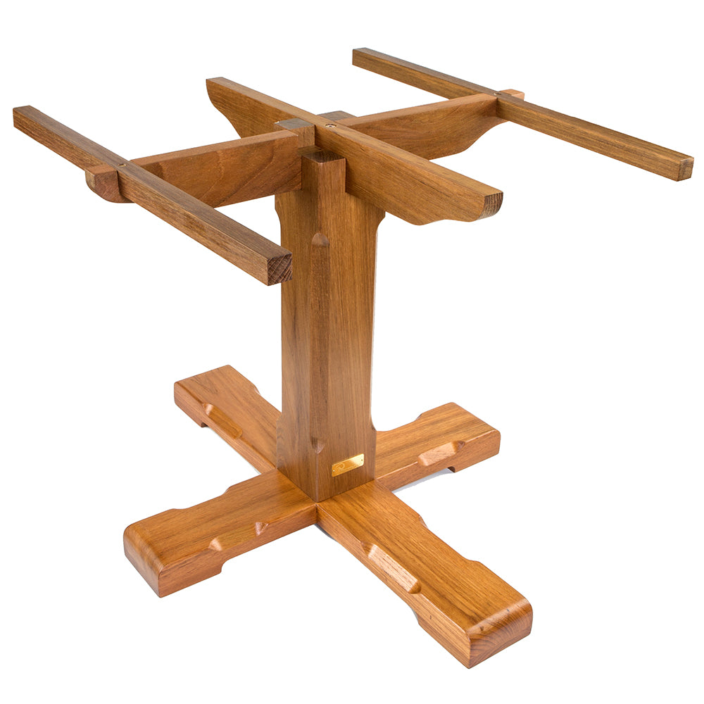 Whitecap solid teak stand for 2-in-1 backgammon checkerboard game board with oiled finish