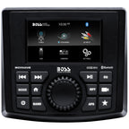 Boss Audio MGV520B gauge-style marine stereo with Bluetooth USB rear camera input and IPX6-rated display