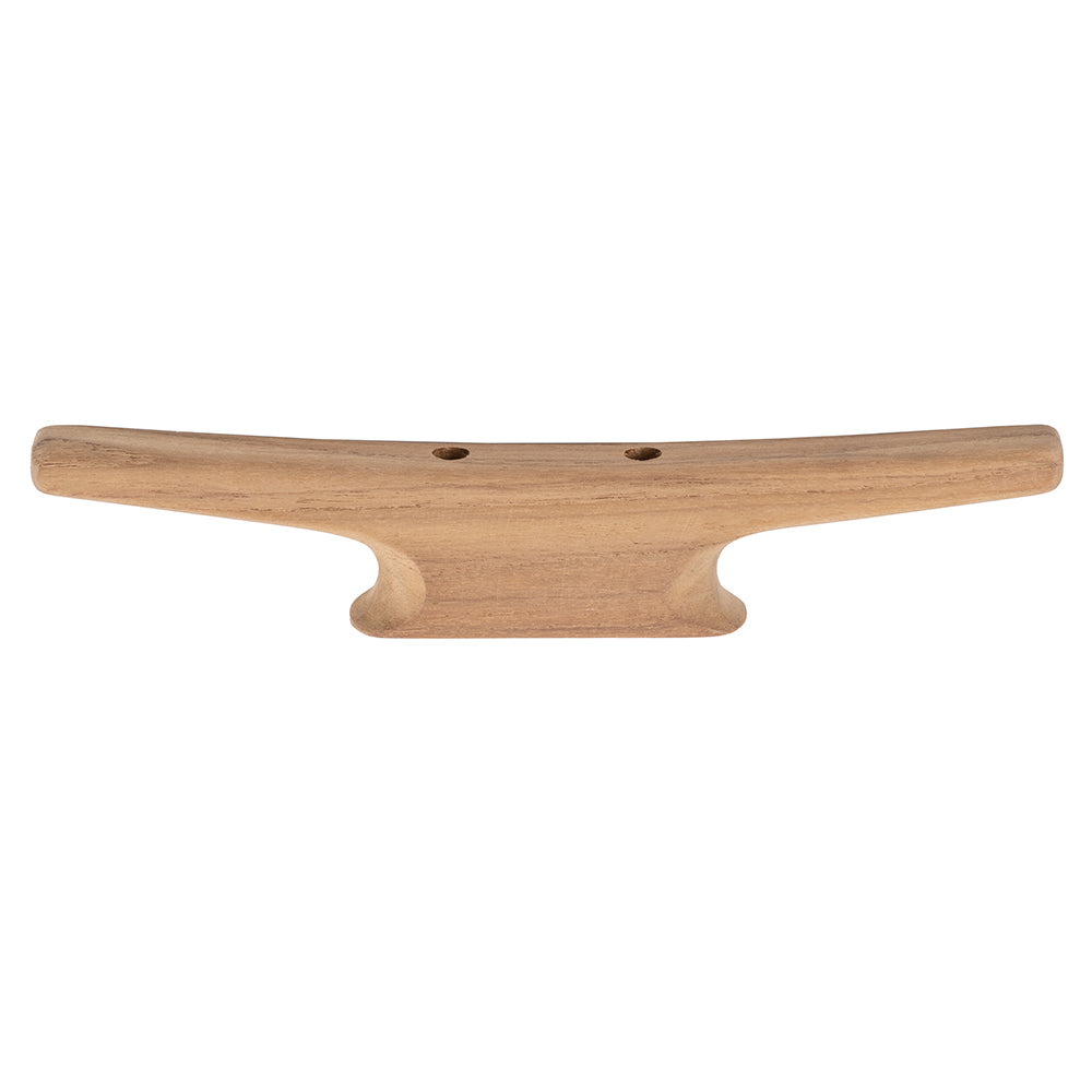 Whitecap 10-inch teak wood cleat for boat, RV, garage, or home use