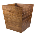 Whitecap large solid teak planter box with oiled finish, 21x22x21 inches, no assembly required