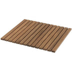 Whitecap solid teak roll-up shower mat 19-3/4 inch oiled finish rolled for storage