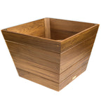 Whitecap medium solid teak planter box with oiled finish, 19 x 19 x 14 inches