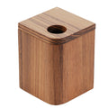 Whitecap EKA Collection teak storage container with finger-hole lid, 3 x 3 x 4-1/4 inch