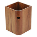 Whitecap EKA Collection teak waste basket 8x8x11 inches with oiled finish and finger hole