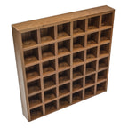 Whitecap solid teak 36-ball golf ball rack with oiled finish, 13-1/4 x 13-1/4 x 2 inches