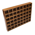 Whitecap solid teak 48-ball golf ball rack with oiled finish, 17-1/2 x 13-1/4 x 2 inches