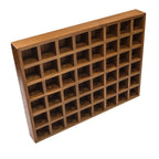 Whitecap solid teak 48-ball golf ball rack with oiled finish, 17-1/2 x 13-1/4 x 2 inches