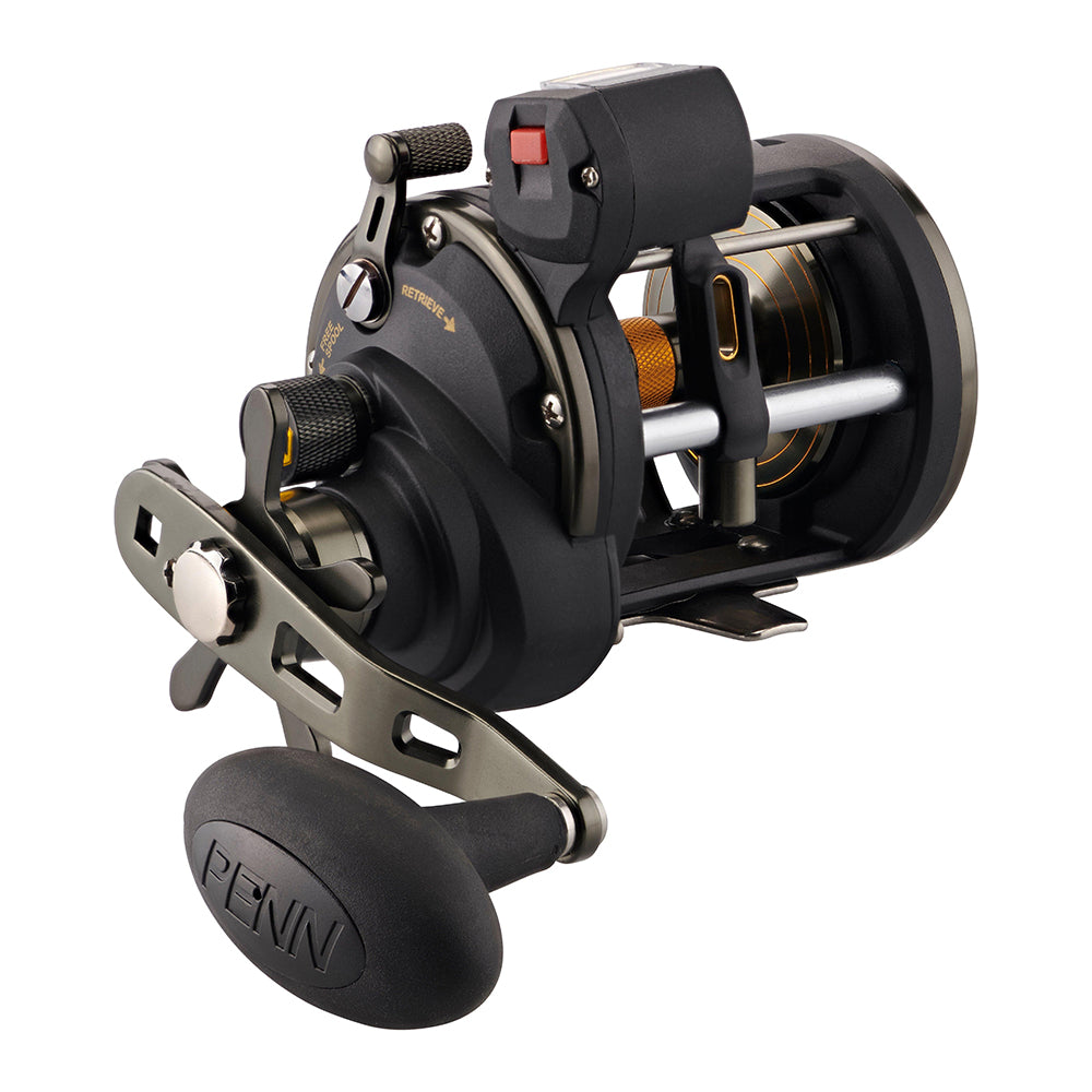 PENN SQLII20LWLC Squall II Level Wind reel with line counter, graphite frame and HT-100 carbon fiber drag