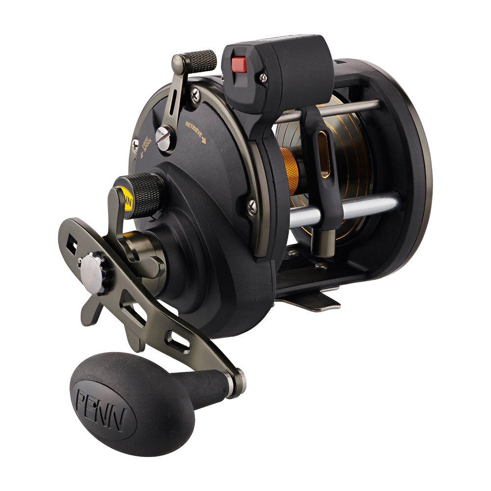 PENN SQLII30LWLC Squall II Level Wind Reel with Line Counter, graphite frame, forged aluminum spool