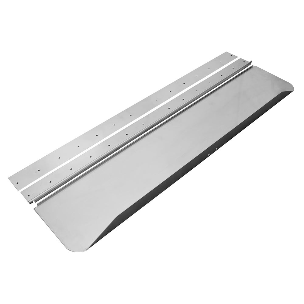 Bennett Marine 36 x 9 stainless steel standard trim plane assembly with backing plate and hinge