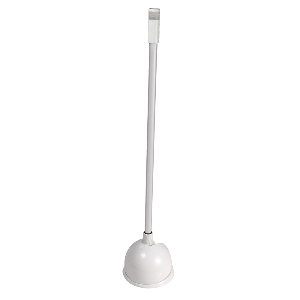Lumitec Contour 12-inch LED anchor light with white shaft and white lockable retractable base
