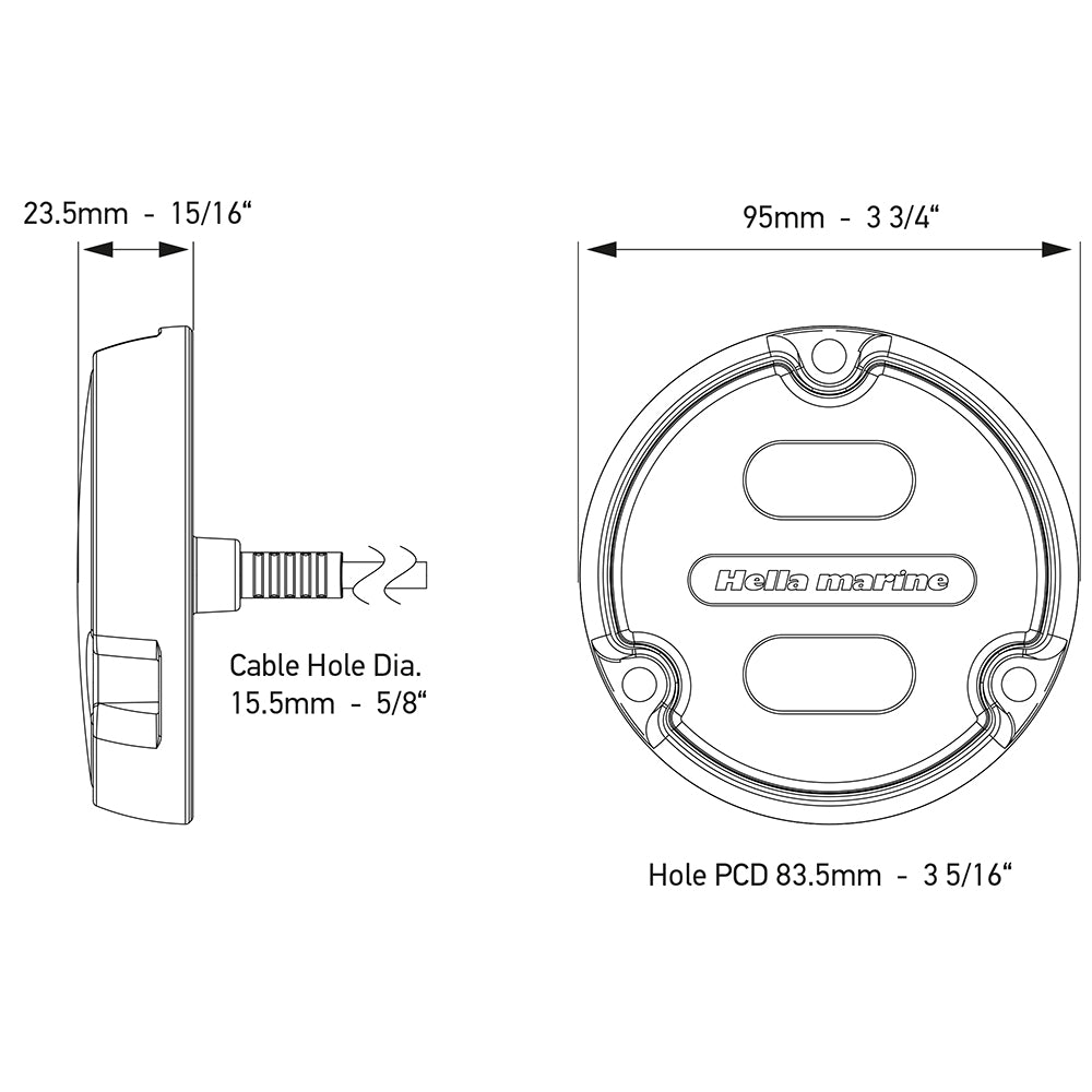 Hella Marine Apelo A1 RGB Underwater Light - 1800 Lumens - Black Housing