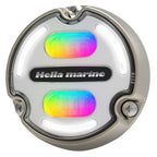 Hella Marine Apelo A2 RGB 3000-lumen underwater light with bronze housing and white edge-lit lens