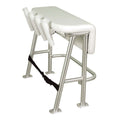 TACO Neptune III Leaning Post with four white poly tulip rod holders for center console boats 25 feet and under