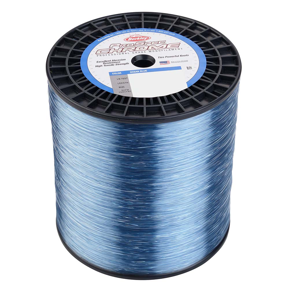 Berkley ProSpec Chrome Ocean Blue Microfilament 12lb 3000yd co-polymer saltwater monofilament spool