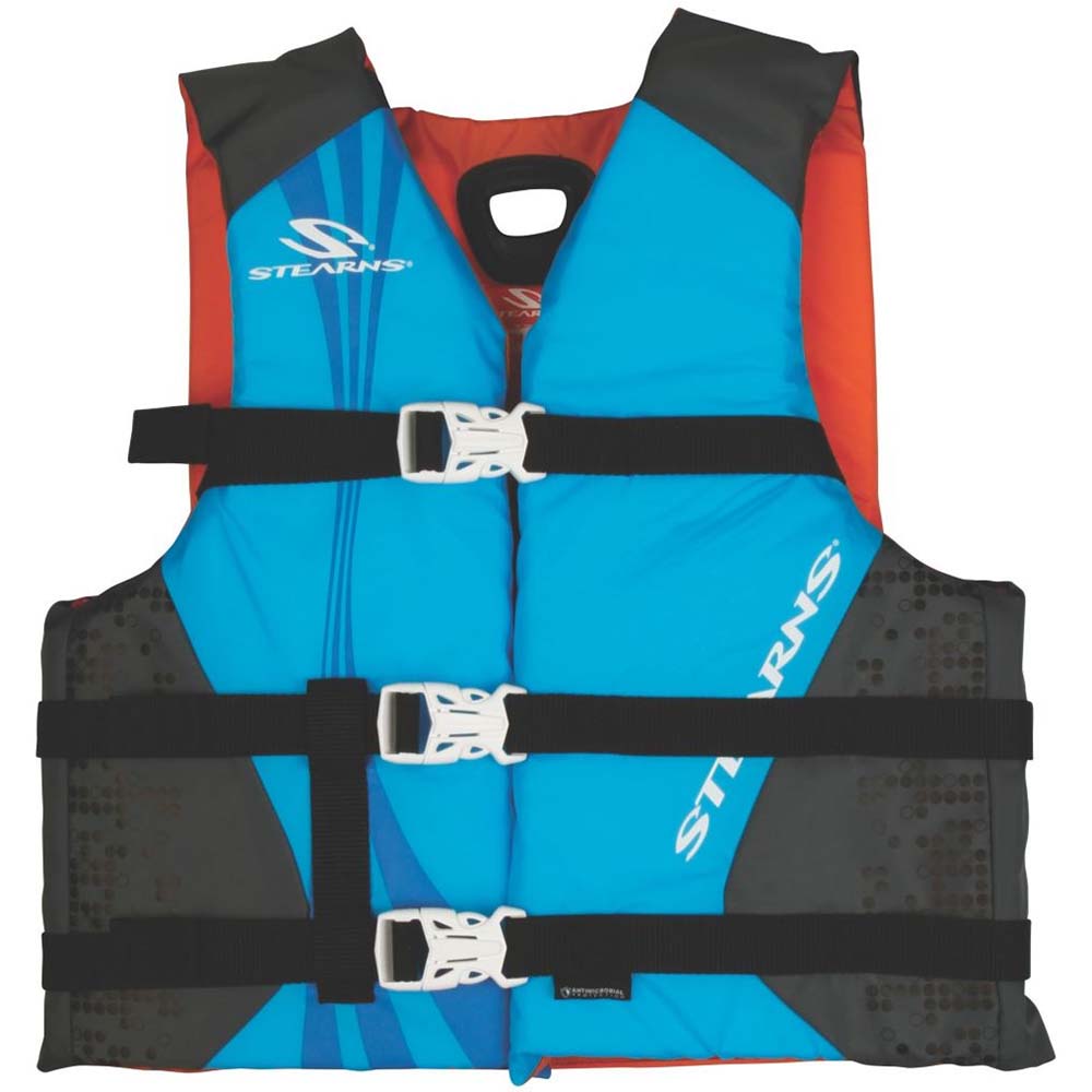 Stearns Antimicrobial Nylon Vest Life Jacket for children 30-50 lbs in blue