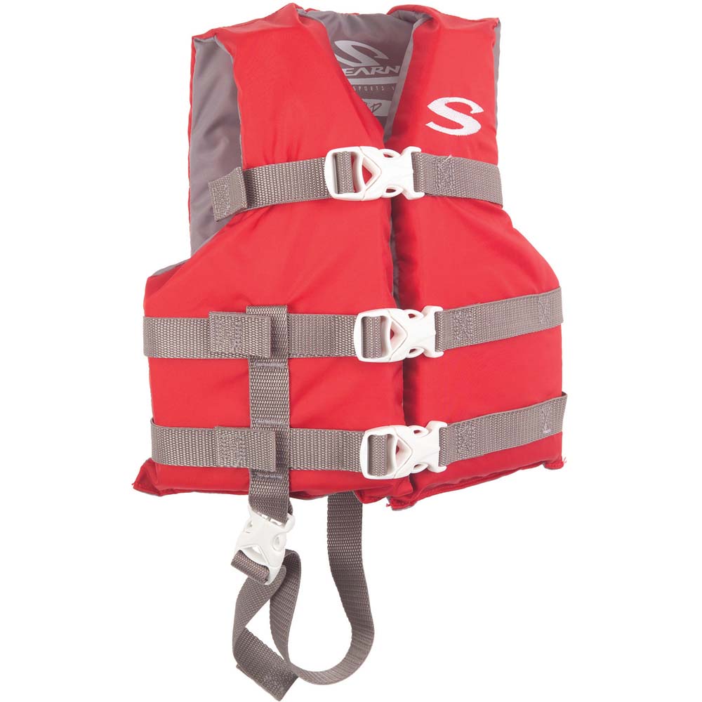 Stearns Classic Series red child life jacket vest for 30-50 lbs front view
