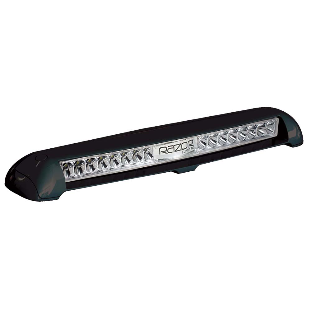 Lumitec Razor Light Bar spot beam black powder-coated die-cast aluminum flush mount 1.5 inch low profile