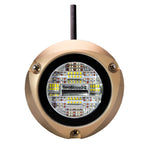 Lumitec Zambezi X2 surface mount underwater light in bronze with white and blue output