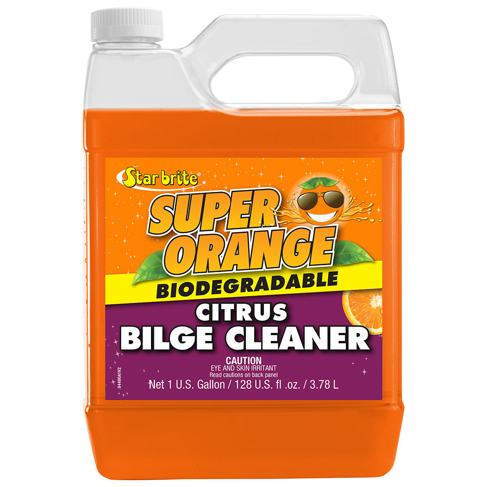 Star brite Super Orange Citrus Bilge Cleaner 1 Gallon emulsifies oil and fuel residues