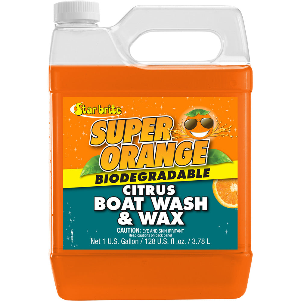Star brite Super Orange Citrus Boat Wash and Wax 1 Gallon for fresh and salt water