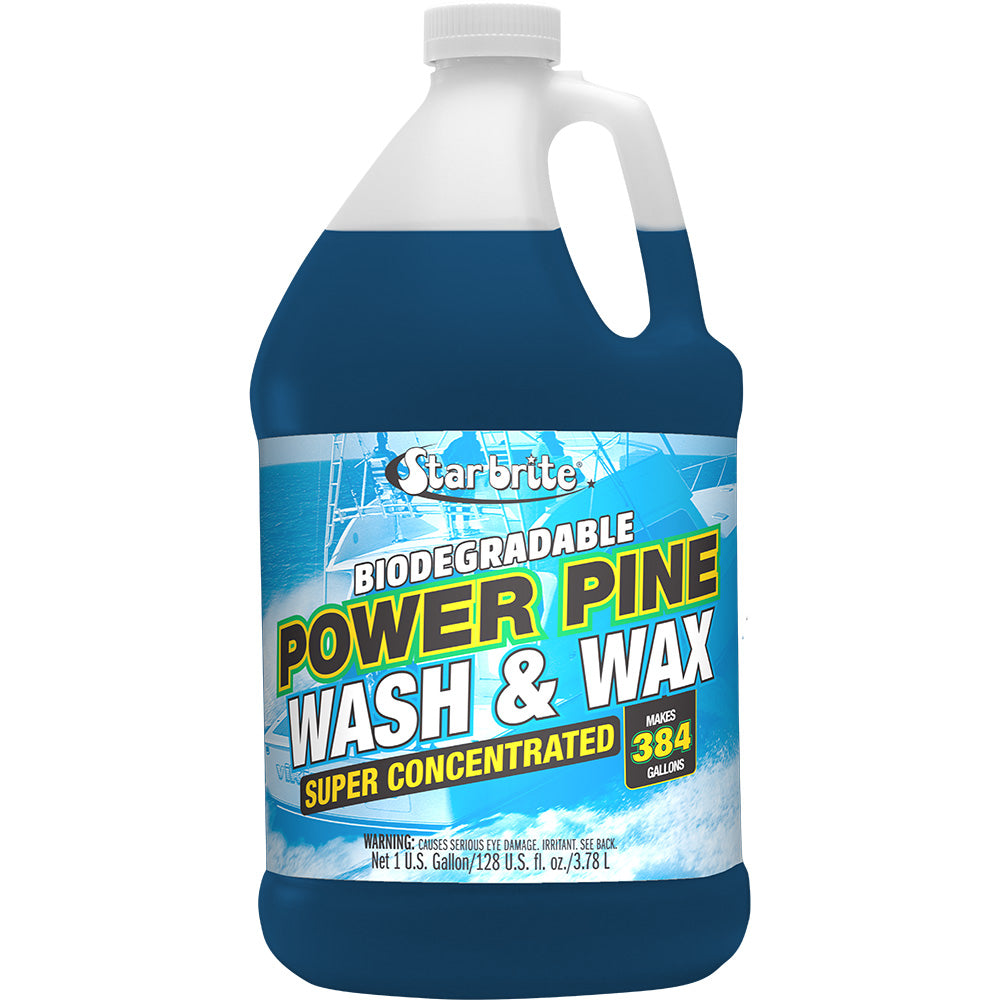 Star brite Power Pine Boat Wash and Wax 1 Gallon Concentrated Marine Grade Formula