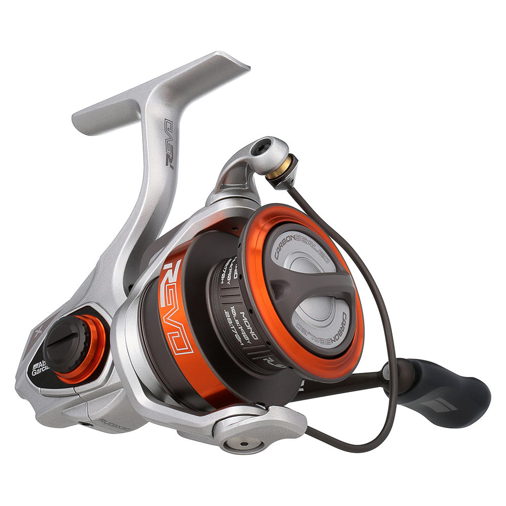 Abu Garcia Revo3 X SP30 spinning reel showing asymmetrical body and machined aluminum spool