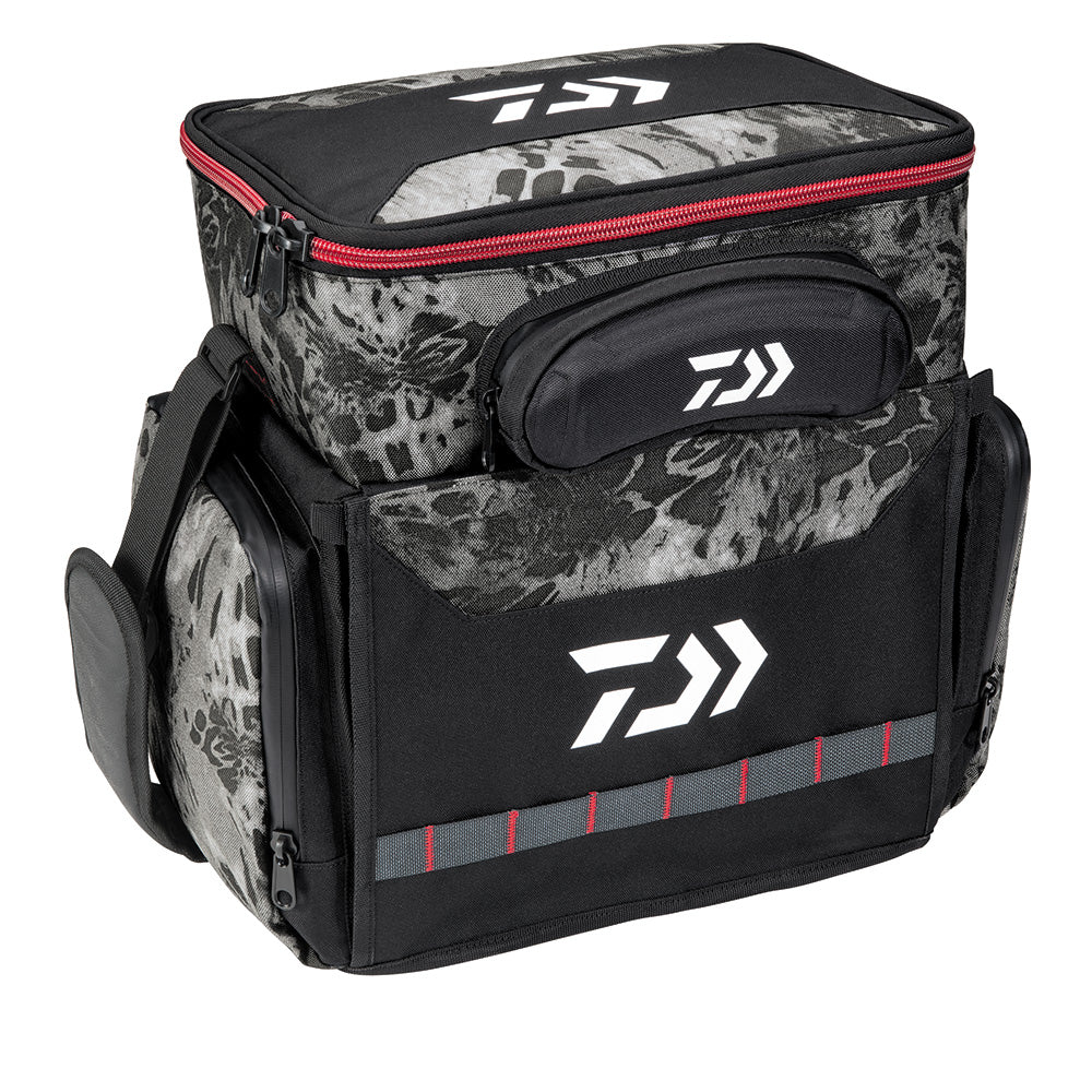 Daiwa Prymal Front Load Tackle Box with three 3600 trays and padded shoulder strap