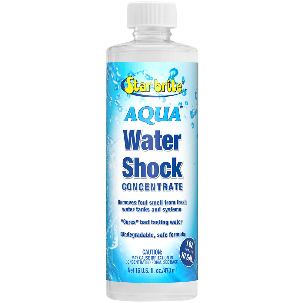 Star brite AQUA Water Shock 16 oz bottle for boat and RV freshwater tank odor and taste removal