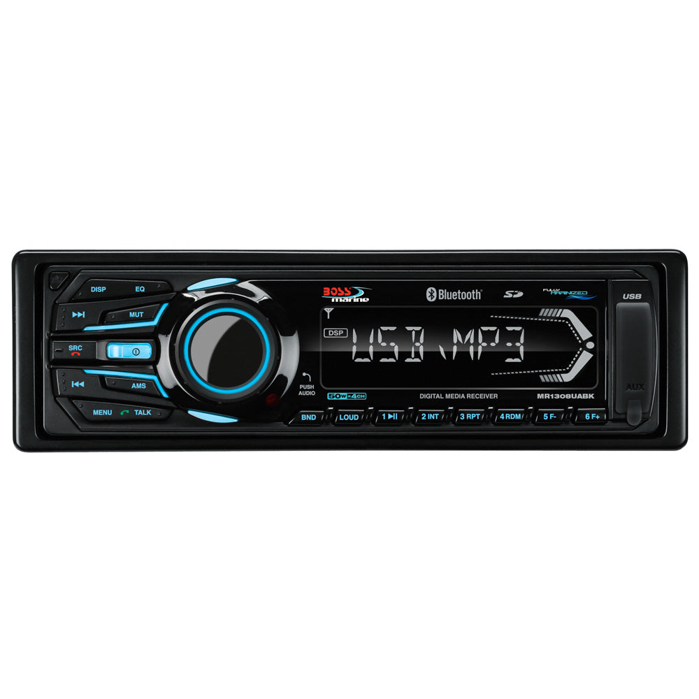 Boss Audio MR1308UABK marine Bluetooth digital media receiver with USB and SD card ports